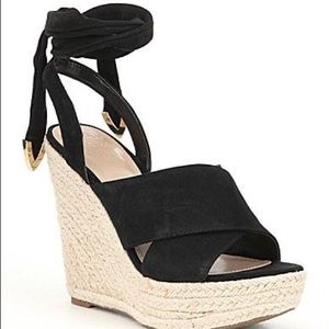 Guess ankle tie suede oshira espadrilles wedges
